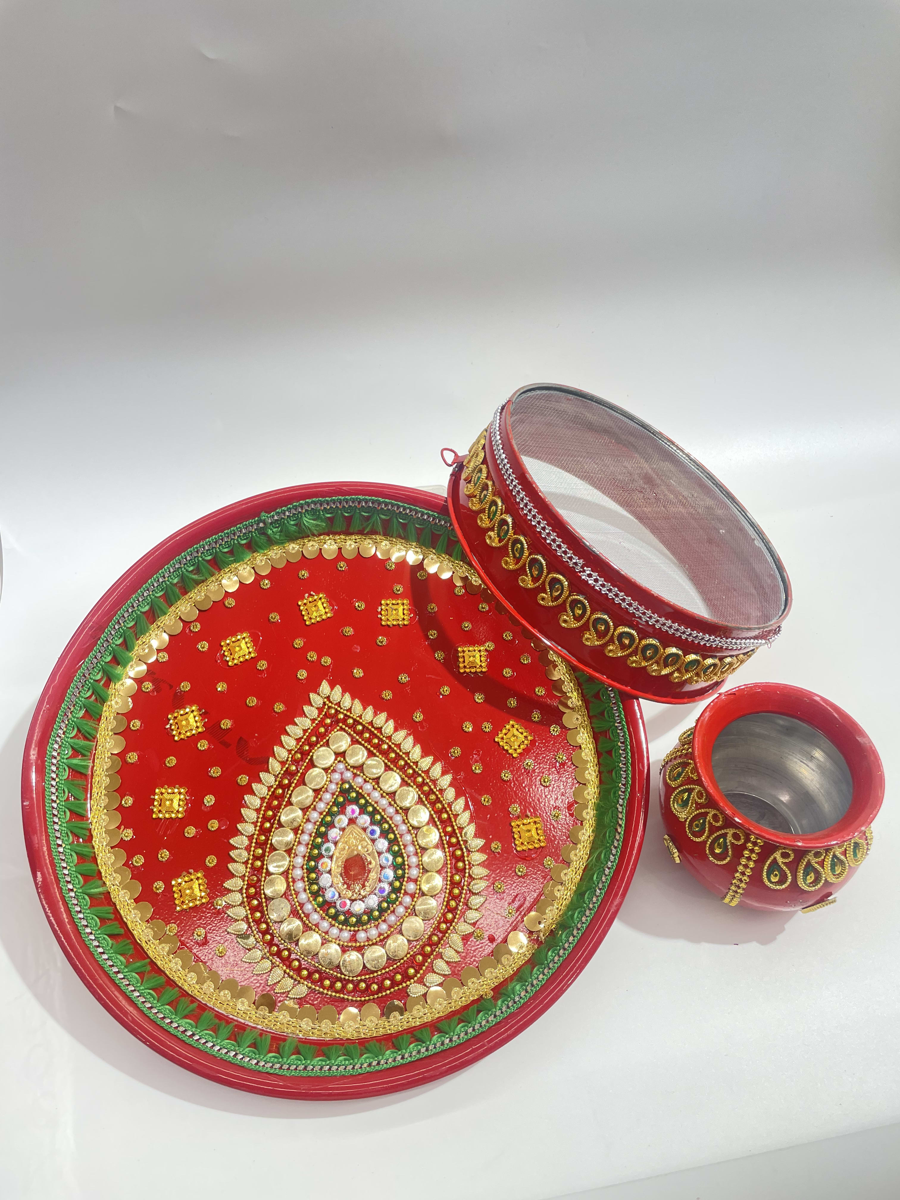 Maheshwari Fancy Store - Karvachauth Pooja Thali Set